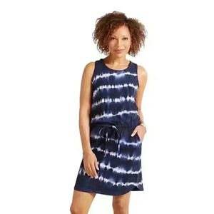 Sundry For Evereve Women's Blue Tie Dyed "The Weekender Dress" SIZE-SMALL